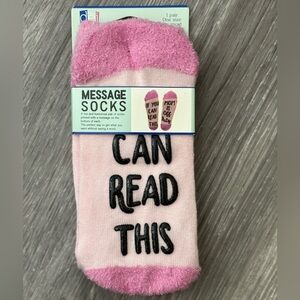 “If You Can Read This… Mom Is Off Duty”Cozy Message Socks